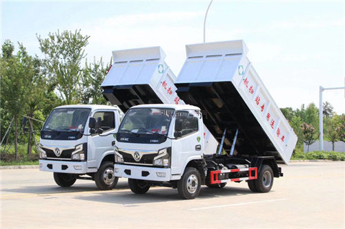 東風(fēng)國(guó)六小多利卡自卸垃圾車(chē)?yán)D(zhuǎn)運(yùn)小能手
