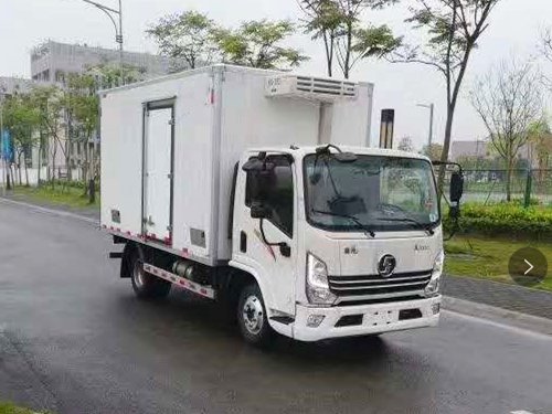陜汽德龍國(guó)六4.2米冷藏車上市\(zhòng)濰柴130馬力配置高端！