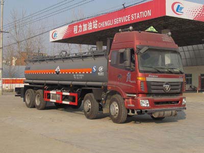 國(guó)五福田歐曼前四后六腐蝕性物品罐式運(yùn)輸車